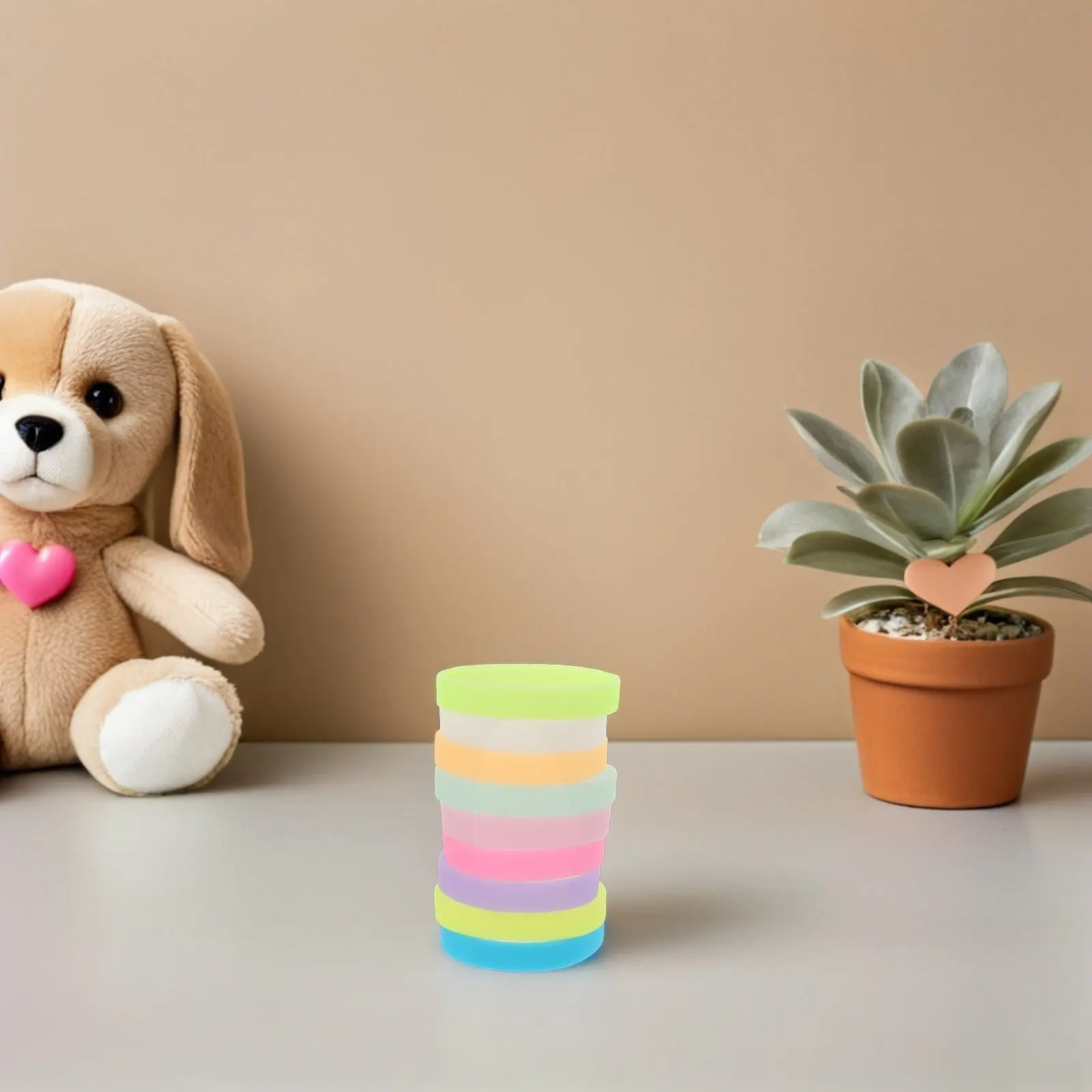 

36Pcs Glow in The Dark Wristbands Solid Color Silicone Stretch Bracelets Party Sports Teams Events Identification