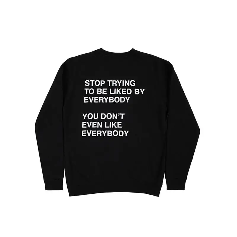 

"Funny Sarcastic Sweatshirt for Women | 'Stop Trying to Be Liked' Graphic Crewneck | Self Love & Confidence Gift"