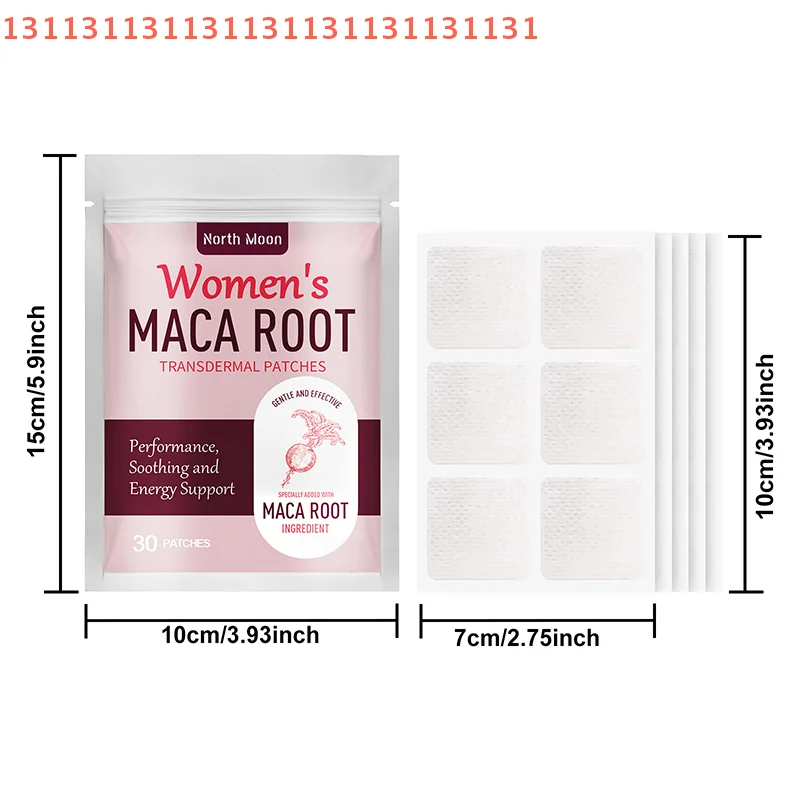 30 عددًا من رقع ماكا الطبيعية عبر الجذور للنساء للعناية بالجسم وتعزيز الطاقة وتوازن الهرمونات ومكمل خاص #2