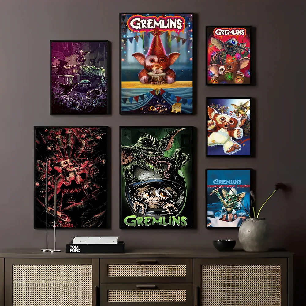 

Classic Movies Gremlins Vintage Posters Sticky Vintage Room Home Bar Cafe Decor Kawaii Room Decor