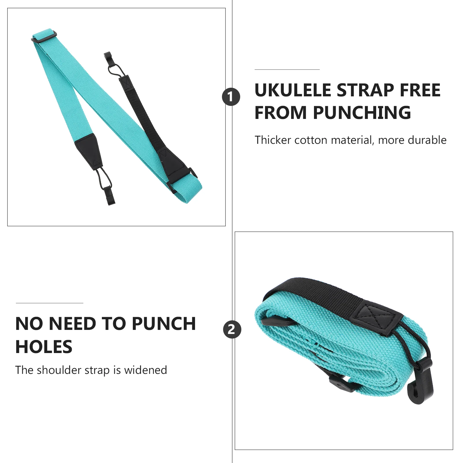 

Ukulele Strap No Drill Belt Non Punching Straps Cute Watch Guitar Universal Kit Bohemia