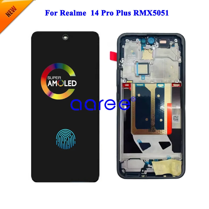 Oppo Realme 14 Pro LCD용 AMOLED LCD 스크린 정품, Oppo Realme 14 Pro Plus LCD 스크린 터치 디지타이저 어셈블리
