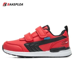 Baasploa 2023 Children Sport Shoes Leather Casual Sneakers Kids Lightweight Walking Shoes for Boys Girls Non-Slip Free Shipping