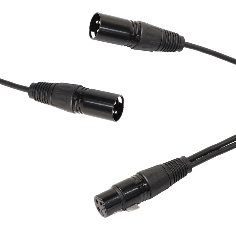 3Pin XLR 1 maschio a 2 femmina cavo di prolunga Audio microfono Y linea cavo Splitter Audio per Mixer microfono altoparlante luce da palcoscenico