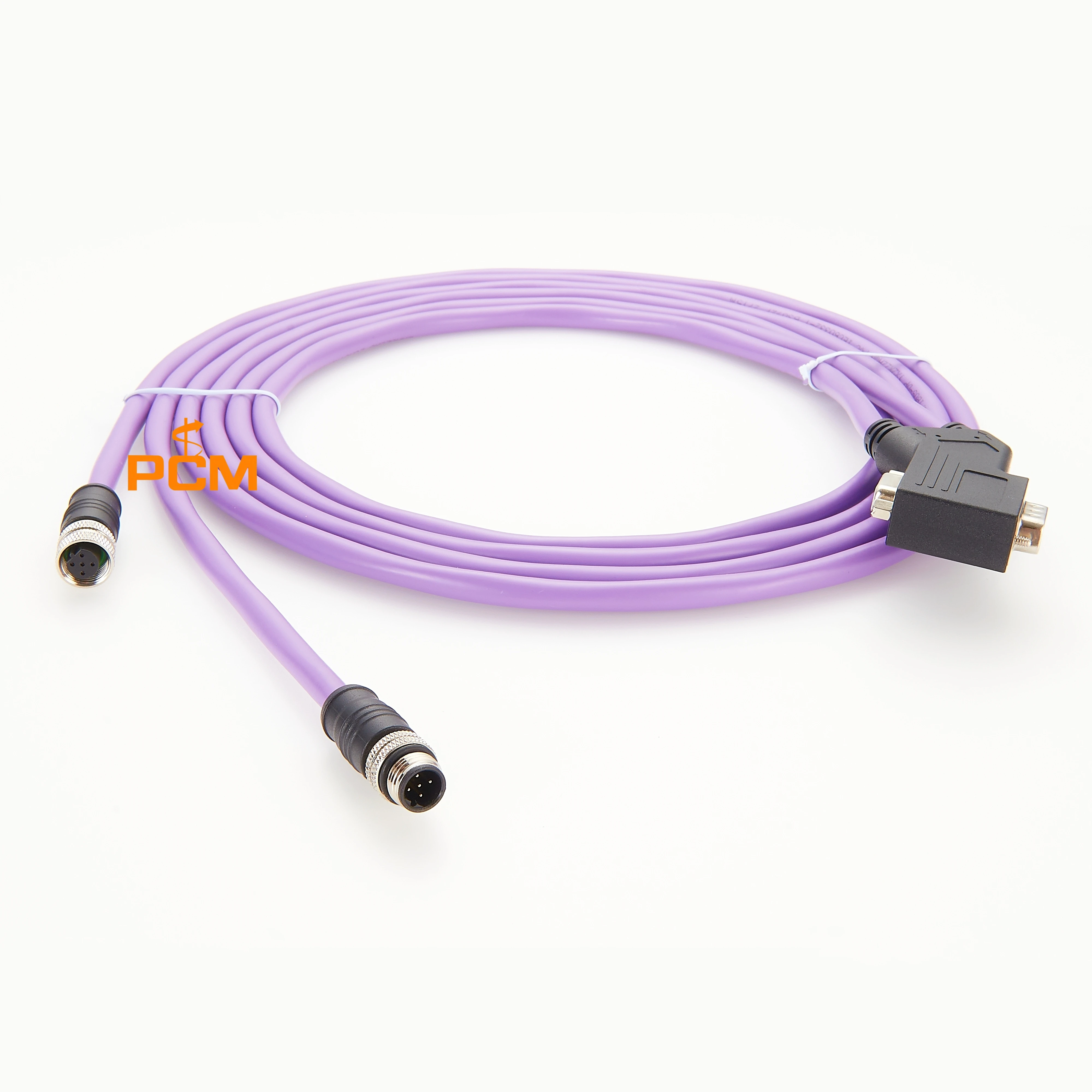 DB9 to M12 B code 35 Degree cable outlet for PROFIBUS DP programming cable Compatible Phoenix Contact SUBCON-PLUS-PROFIB/PG/SC2