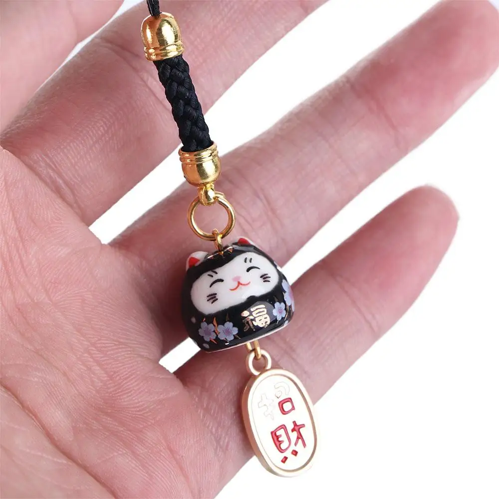 Trinkets Bag Pendant Good Luck Phone Pendant Bag Decor Lucky Cat Lanyard Phone Lanyards Mobile Phone Straps Phone Hang Rope