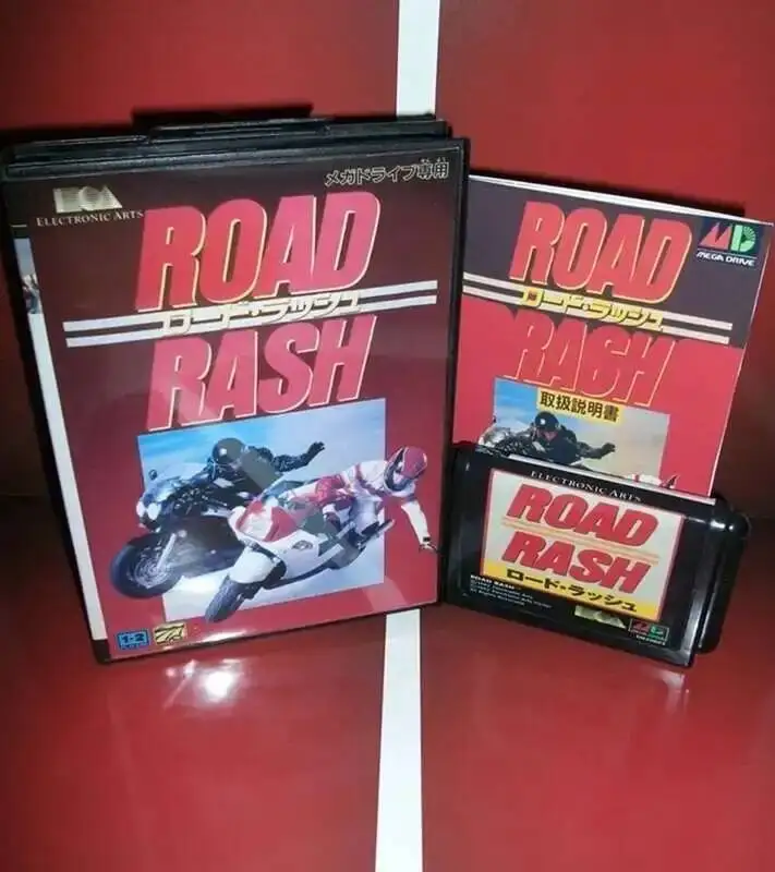 

Игровая карта Road Rash с коробкой и инструкцией для 16-битной системы Sega MD Megadrive Genesis