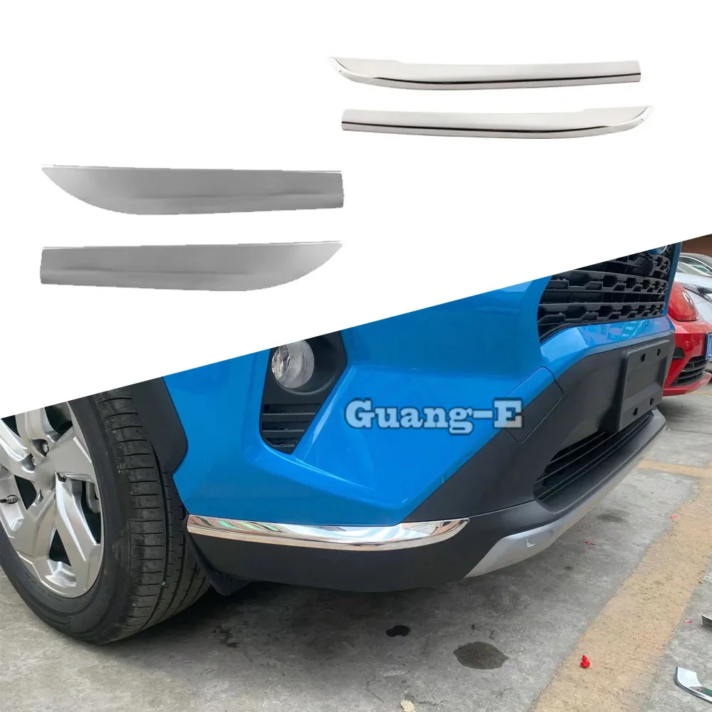 

For Toyota Rav4 2019 2020 2021 2022 Front Rear Corner Guards Cover Stainless Steel Car Eyebrow Accessories Decoration Stick 2PCs