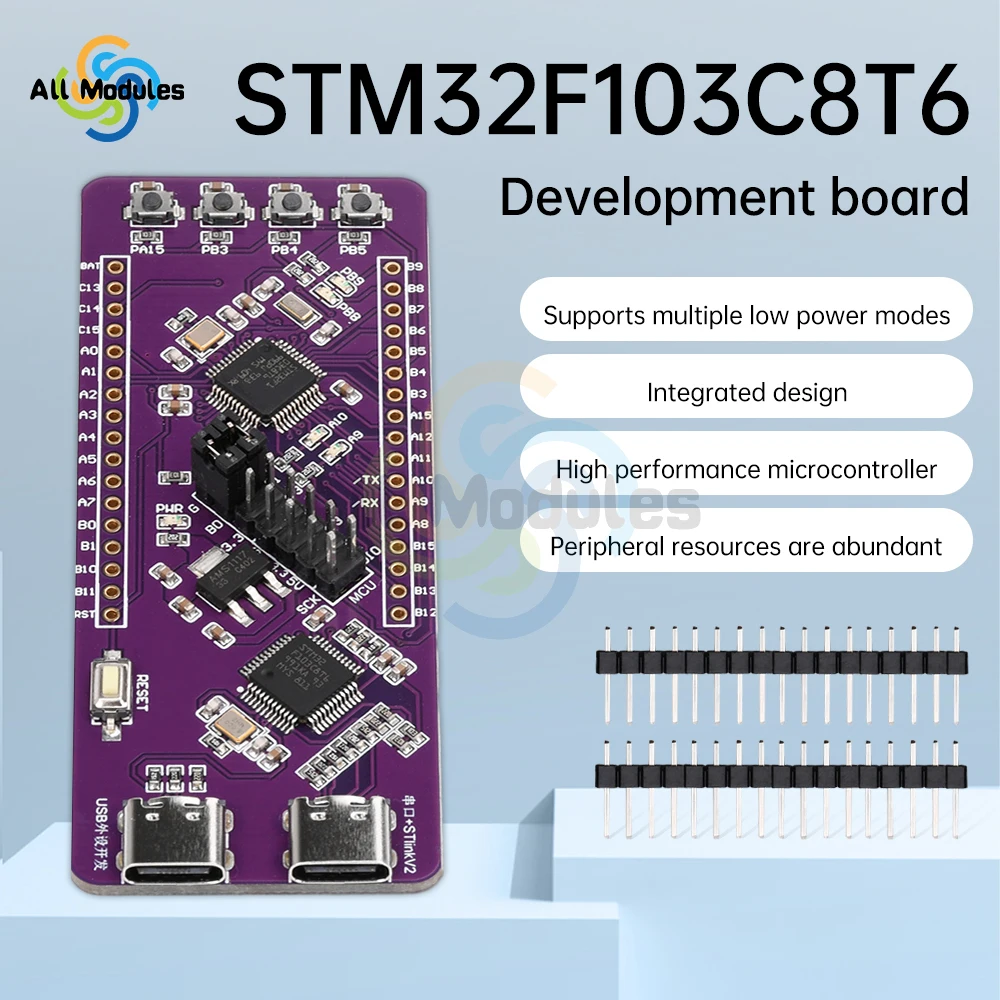 Type-C STM32F103C8T6 Development Board System Board Integration ST-Link V2 Simulation Burner TTL Serial Port Download