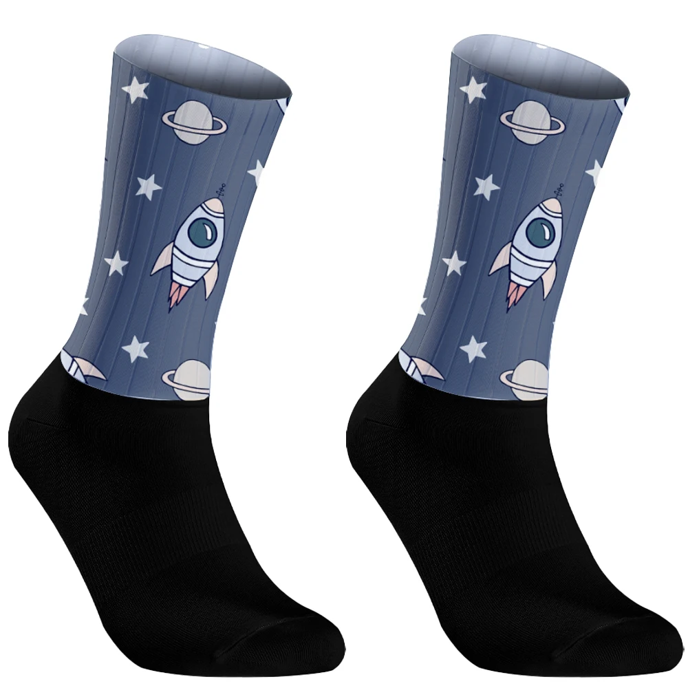 2024 Space Socken Rad socken Männer Frauen Fahrrad Socken Basketball Socken Renn socken Street Fashion Rollschuh Hip-Hop Socken