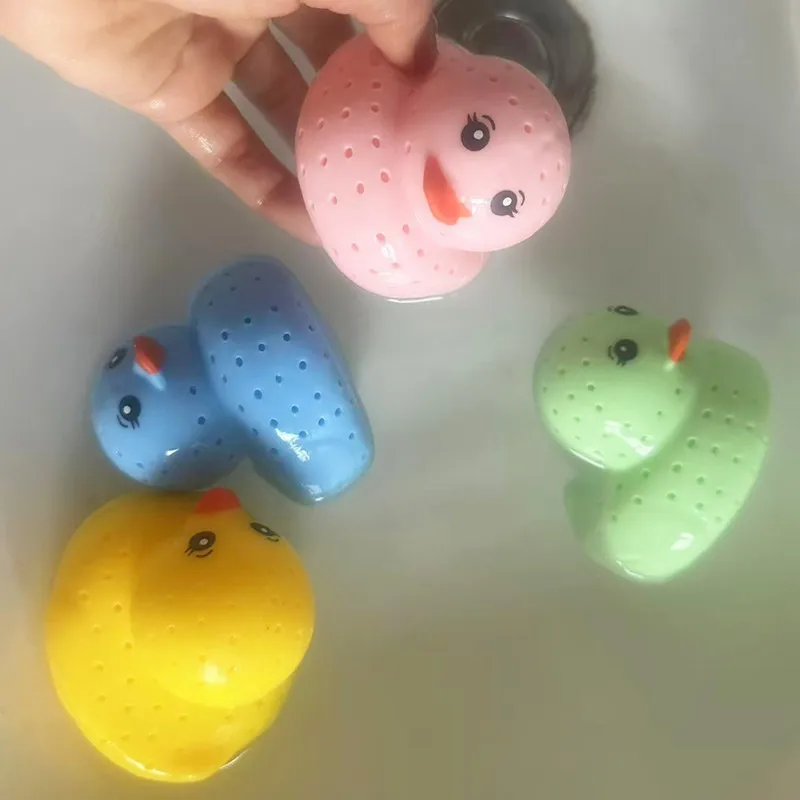 Squeeze Water Absorbent Duck Whale Toy Silicone Stress Relief Bath Plaything for Kids Summer Water Fun Pools Bath Toy
