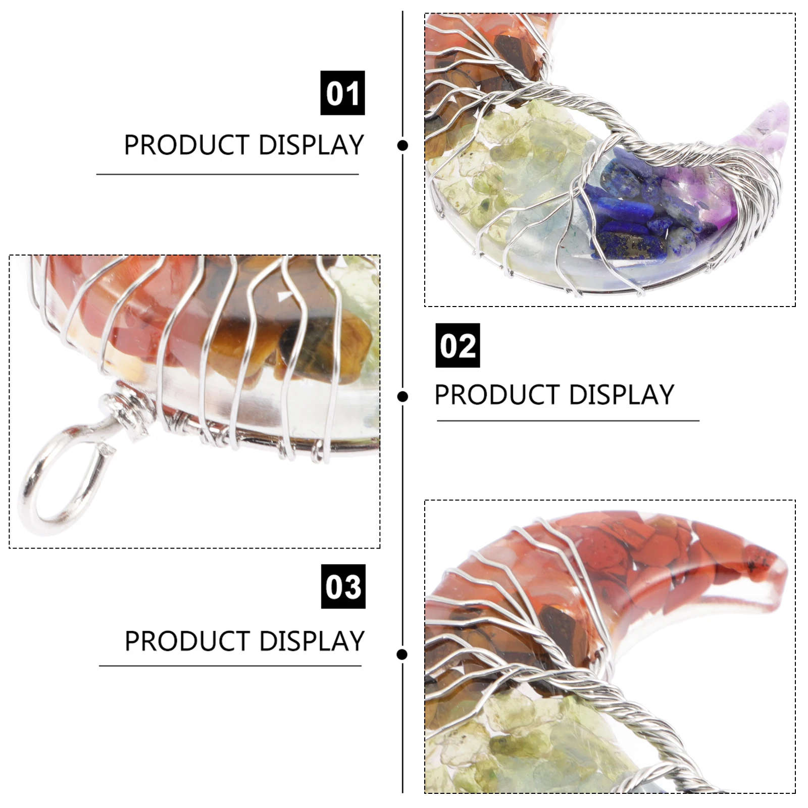 

Moon Hanging Pendant Jewelry Charm Necklace DIY Handmade Crystal Charms Miss Necklaces