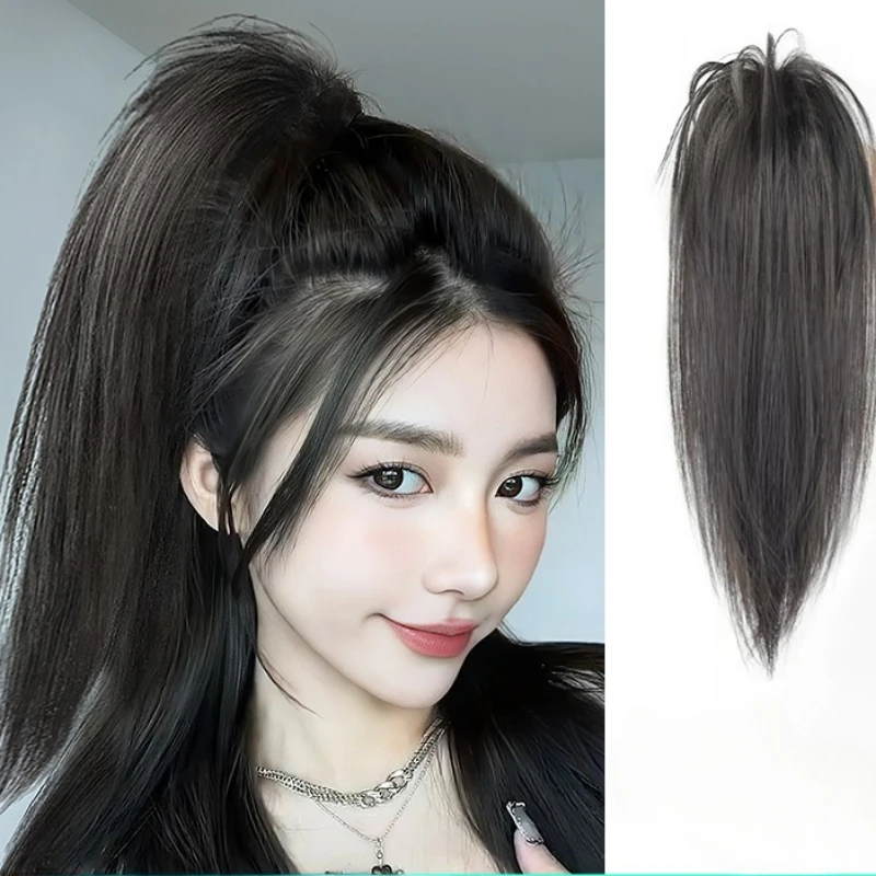 

Синтетический накладной хвост для девочек, прямой женский хвост, повседневная одежда