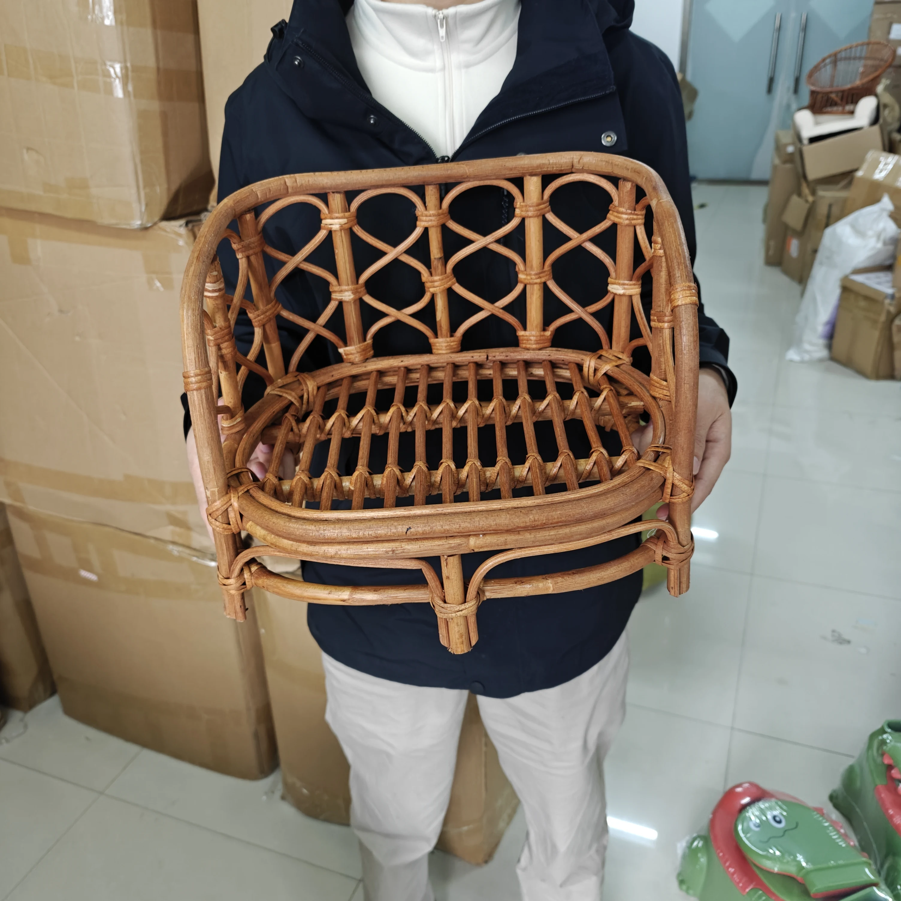 Newborn Photography Props Baby Bed Bamboo Baby Bamboo Bench Rattan Basket Container Infant Pose Baby Shooting Studio Accessories