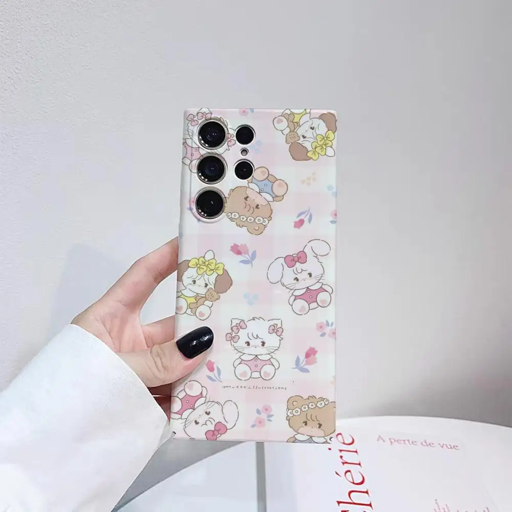 น่ารักการ์ตูนMikkoสําหรับSamsung S25 เปลือกฟิล์มGalaxyS24Ultra 23Plus S22 21 A56 36 26 16 หรูหรา