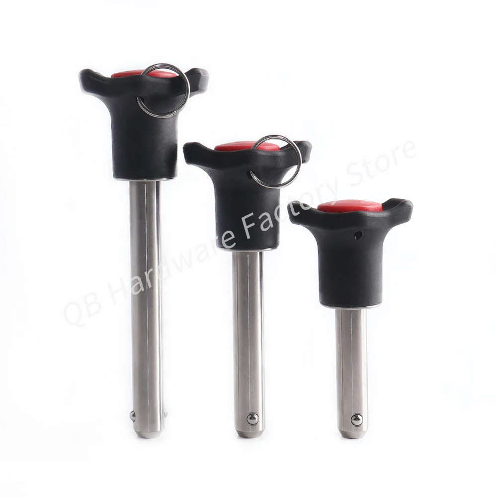 QB121 Quick Release Ball Head Locking Pin Resin Handle Button Type Quick Release Pin Safety Pin Positioning Pin With Rope