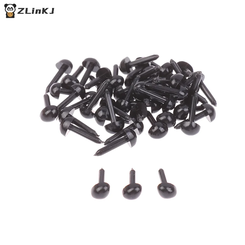 

▶100Pcs 4/5/6MM Plastic Mini Black Eyes Nose For Plush Animals Doll Accessories DIY Stuffed Teddy Dog Toy Decor Parts