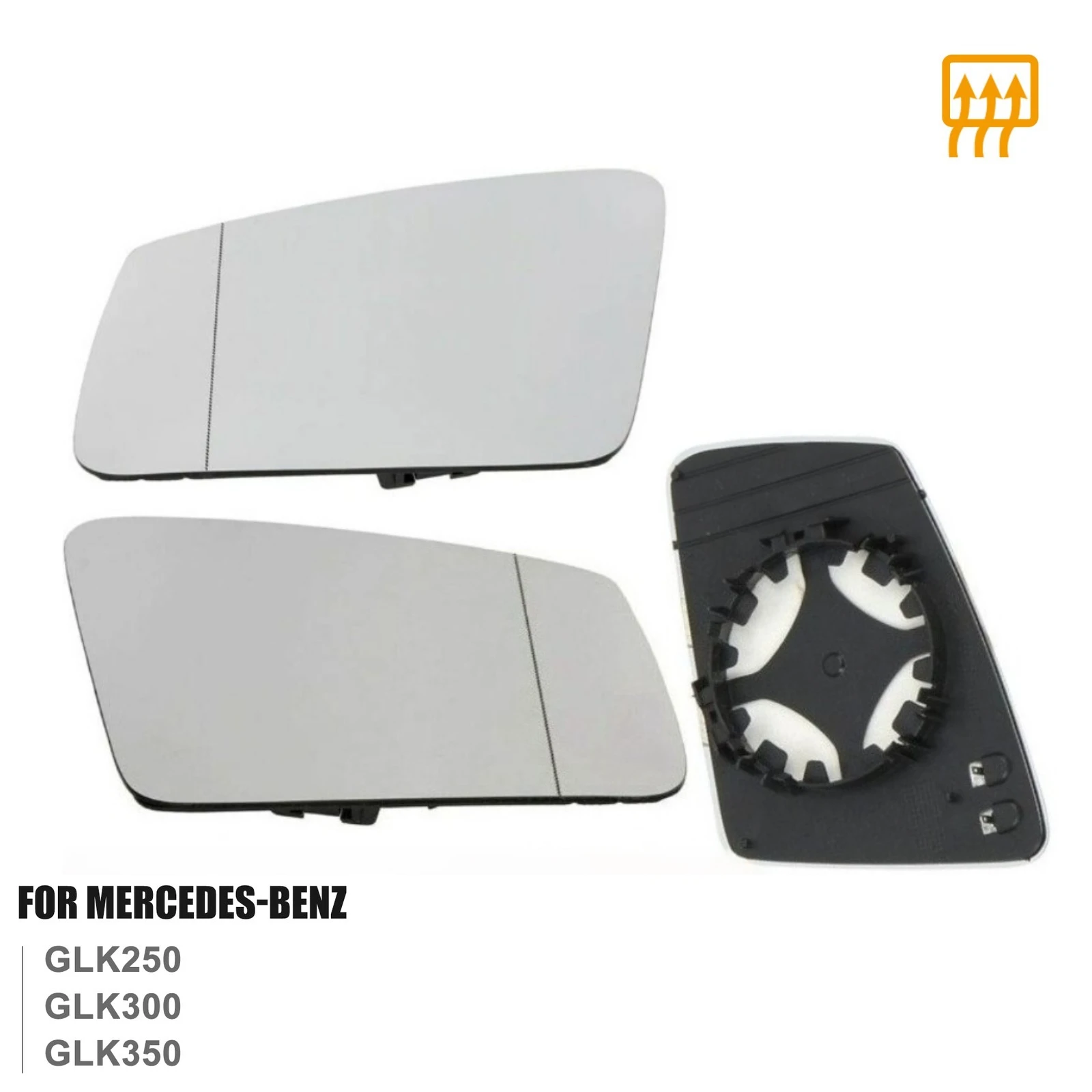 

Passenger/Driver Side Mirror Glass W/Holder Heated FOR Mercedes E250 E350 E400 E550 RH 2128101721 2128102521