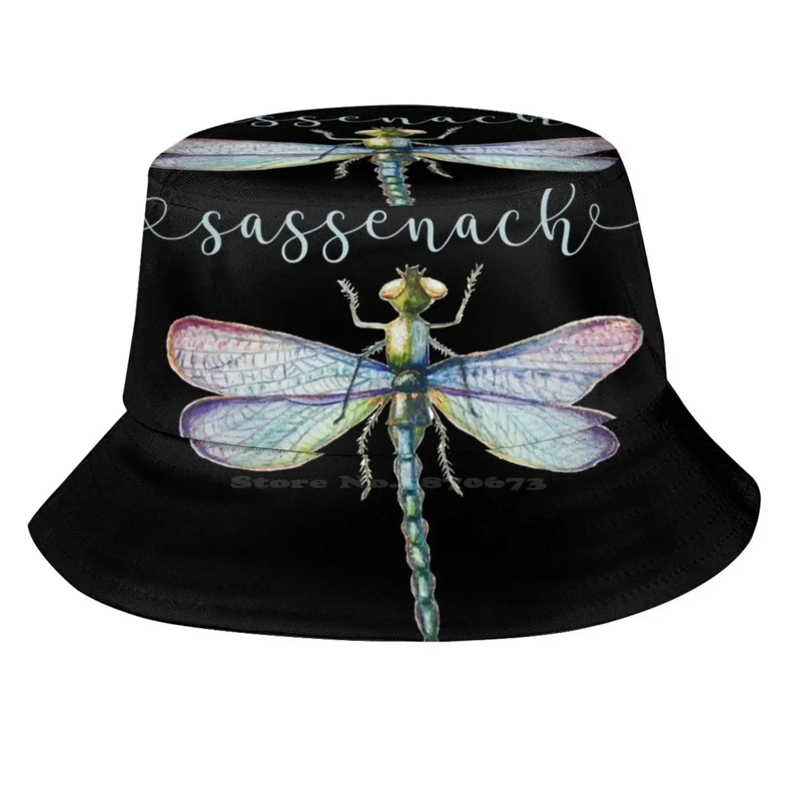 Sassenach Dragonfly Sun Cap Fisherman Hat Bucket Hats Sassenach Dragonfly Outlander Highlander Scottish Irish English