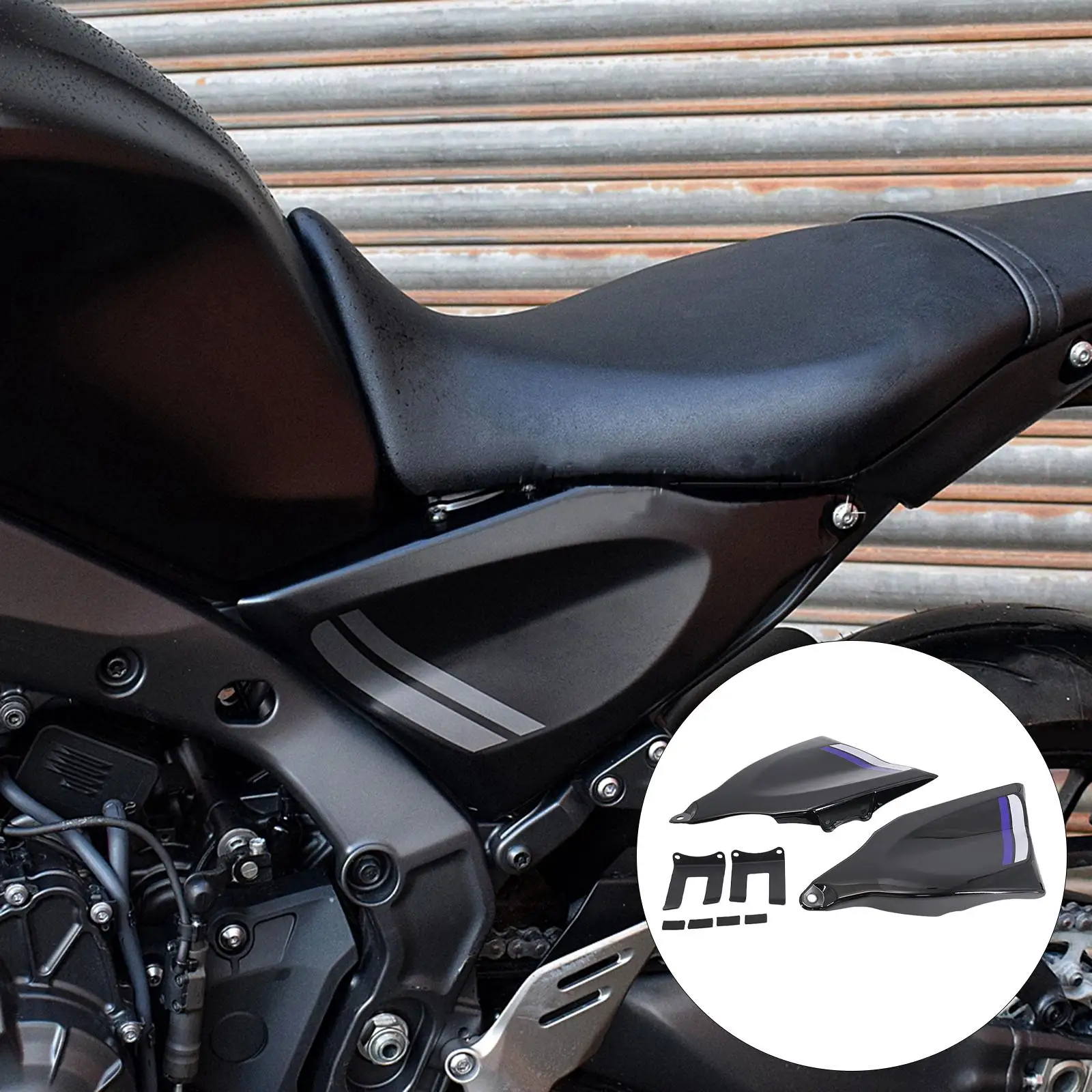 

Frame Infill Side Panel Set Guard Cover Antiscratch Fit for MT 09 Easy to Install