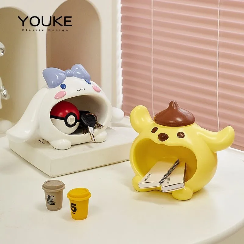 

Sweet PomPomPurin Anime Kawaii Sanrio Ins Key Storage Box Cute Cartoon Tabletop Decoration Creative Gifts Toys for Kids