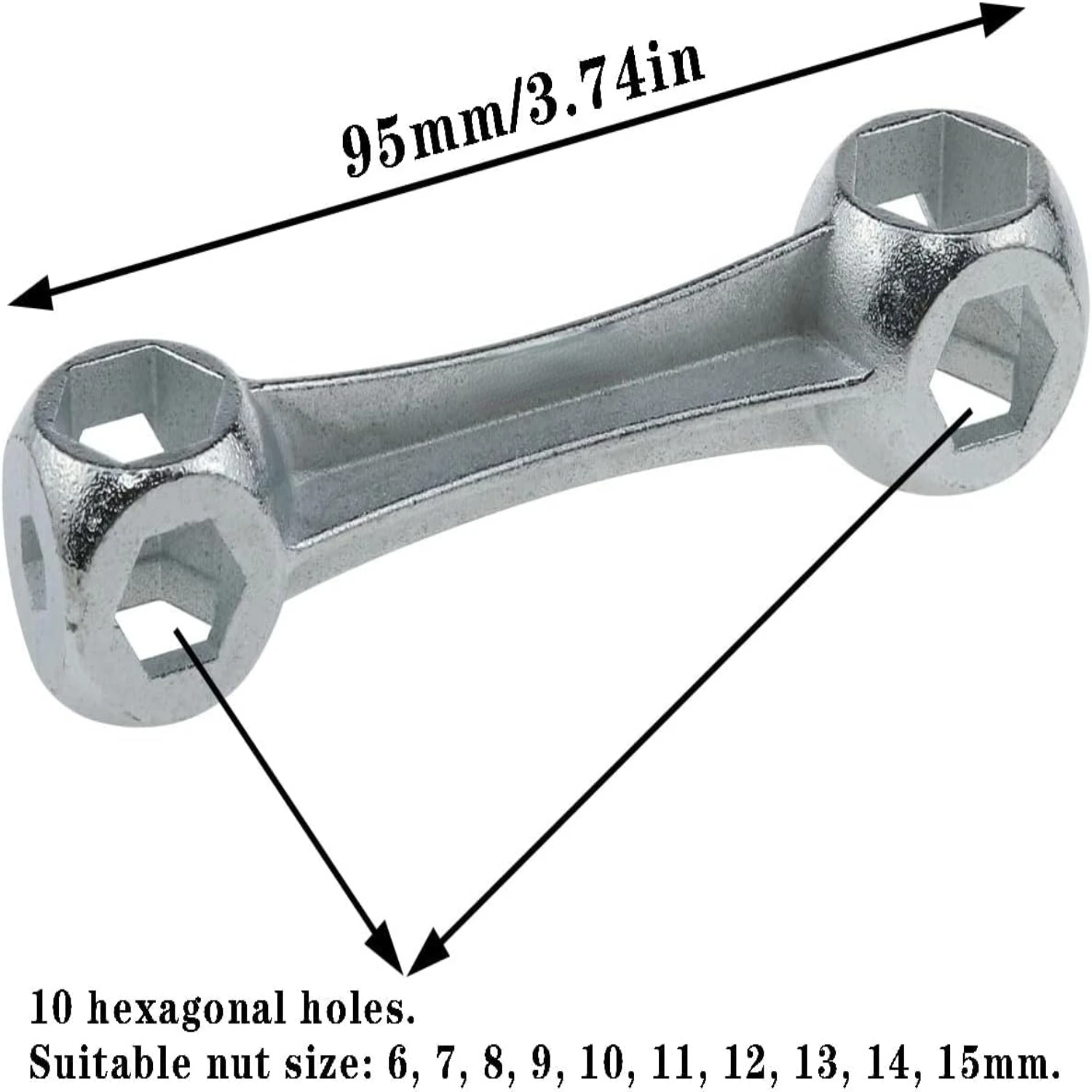 Essential High-Quality and Durable Hexagonal Bone-Shaped Wrench Set - Must-Have Handy Tool for Cyclists to Easily Repair Bicycle