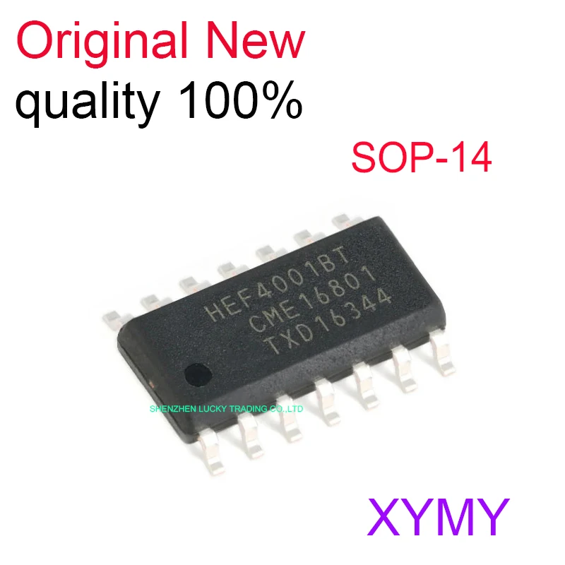 10PCS/LOT New Original HEF4001BT Four way 2-input NOR Gate Chip Paster SOP14 In Stock