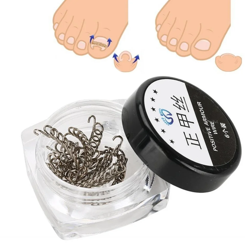 Corrector de curva de alambre de corrección de uñas de los pies, herramienta pequeña de acero inoxidable para uñas encarnadas, 12 Uds.