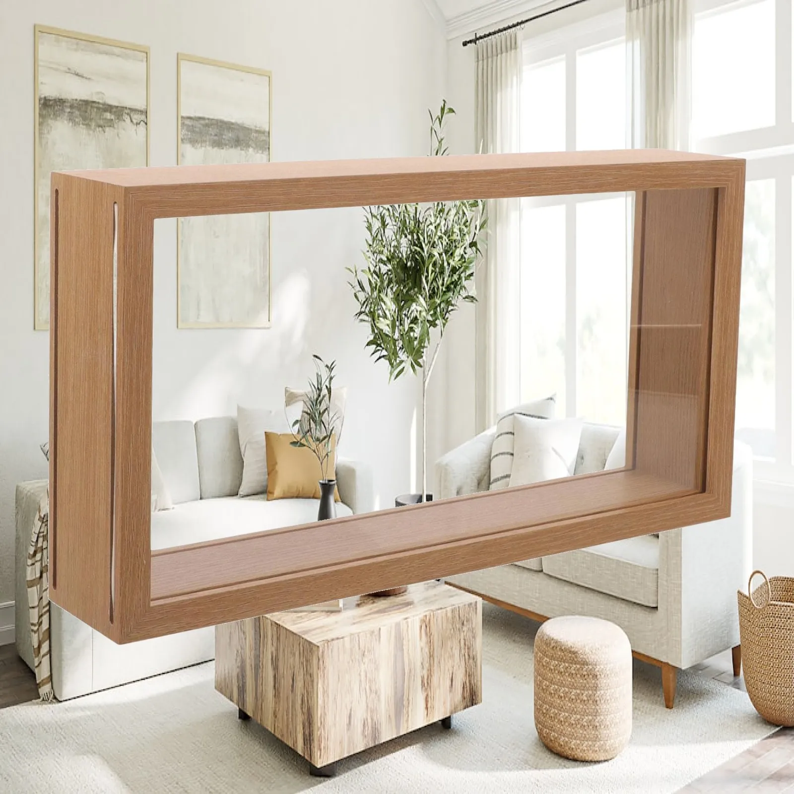 Boîte de présentation DIY avec façade en verre transparent pour souvenirs, billets, fleurs, souvenirs, diplômes et récompenses