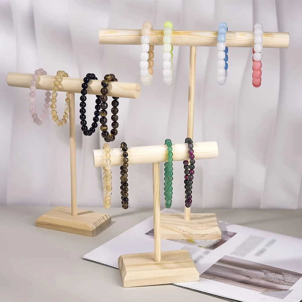 

Jewelry Bracelet Display Storage Holder Wooden Display Stand Necklace Hair Band Jewelry Display Stand Organizer Storage