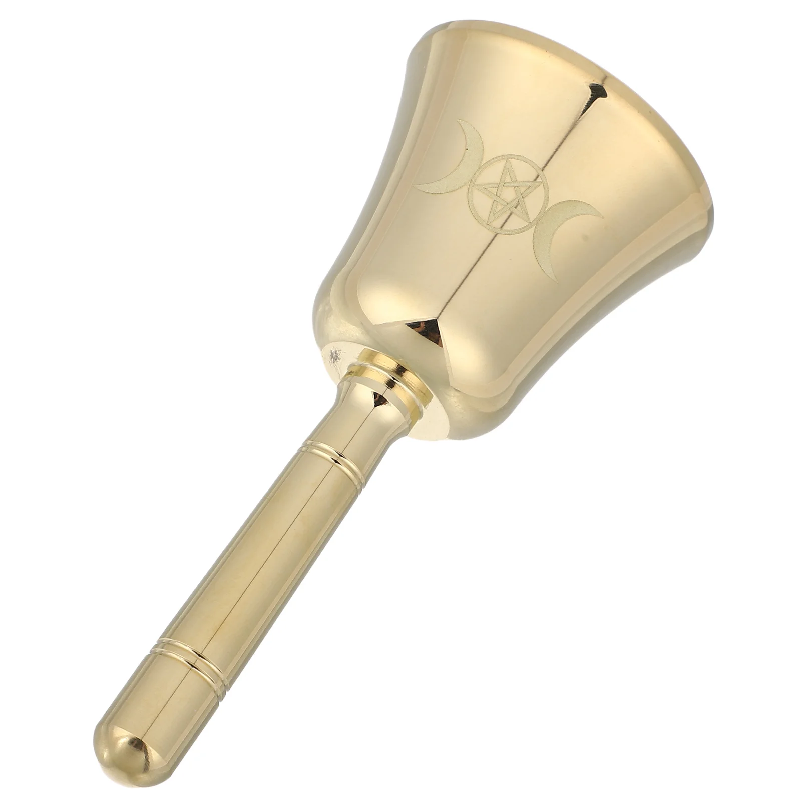 

Hand Bell Decor Vintage Brass Pendulum Chime For Home Office Wedding Yoga Meditation Altar Service Celebration Table