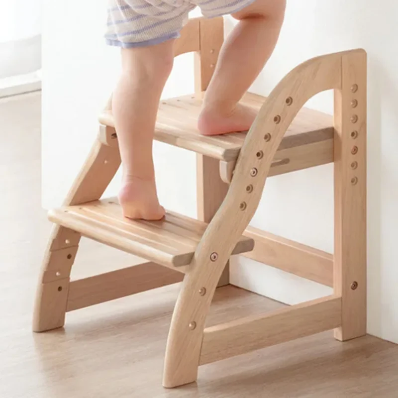 

Children's Foot-stepping Solid Wood Stool, Hand-washing Step Pad Non-slip, Baby Washing Step ‌Chair‌, Step Stool Foot ‌Seat