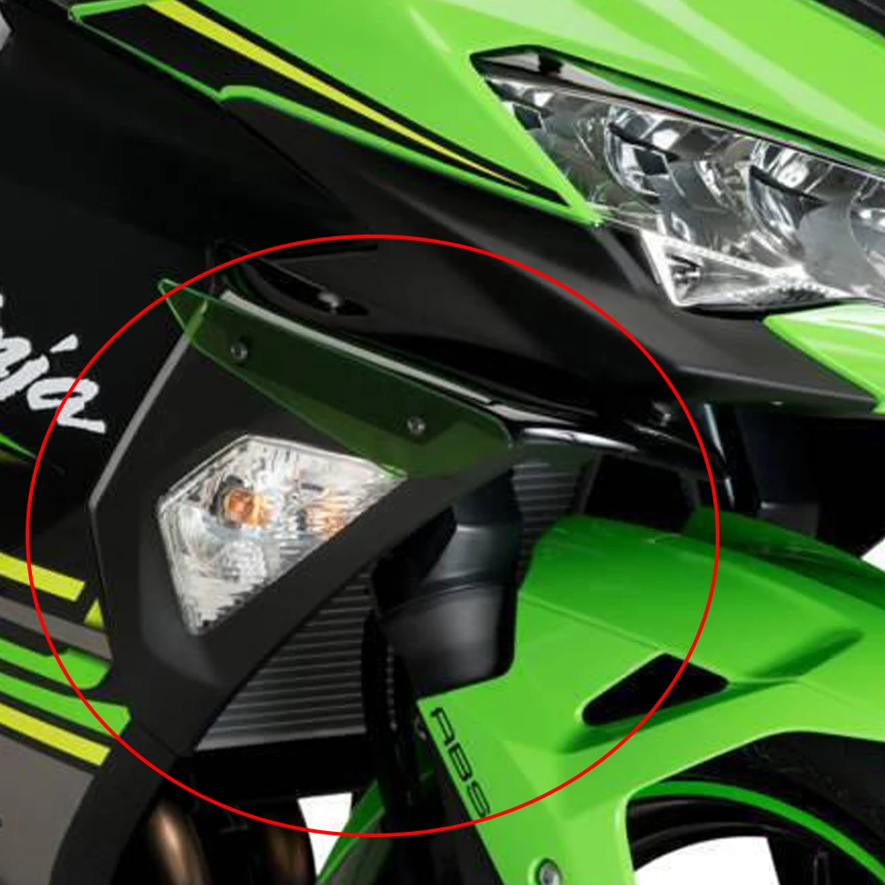 Motorcycle Carbon Fiber Turn Signal Light Cover Cowl Lamp Fairing Panel For Kawasaki Ninja 400 EX400 2018 19 2020 2021 2022 2023