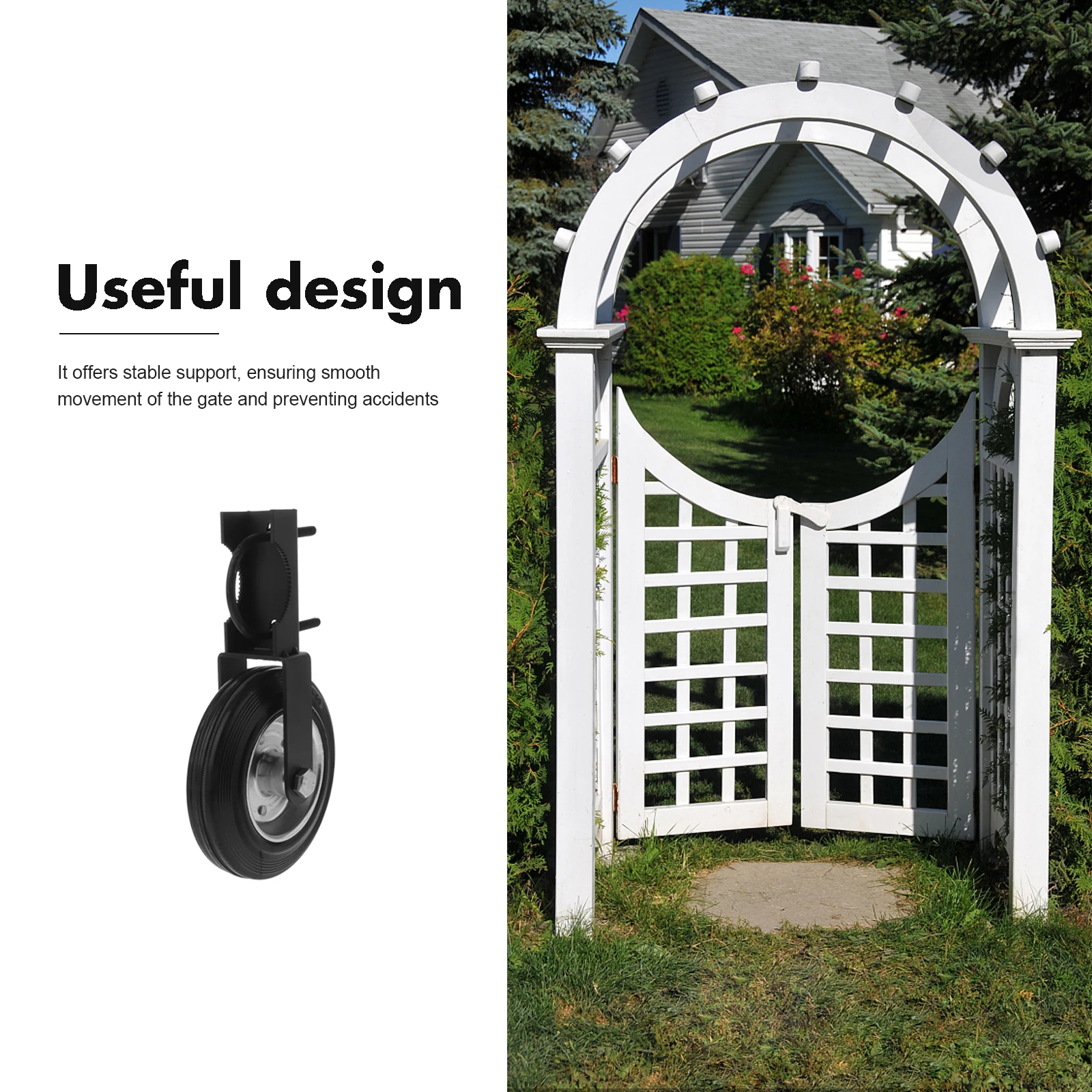 

1pcs Metal Heavy Gate Caster Wheel Duty Wheel Support Caster Garden Frame Auxiliary Wheels Durable Smooth