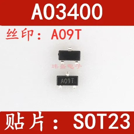 

10 pieces AO3400 A09T SOT-23 MOS