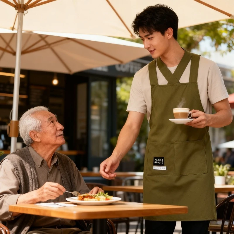 

Водостойкий фартук для приготовления пищи, рисования и персонала кафе, модный домашний кухонный фартук на талии, спецодежда, инструменты для чистки, аксессуары