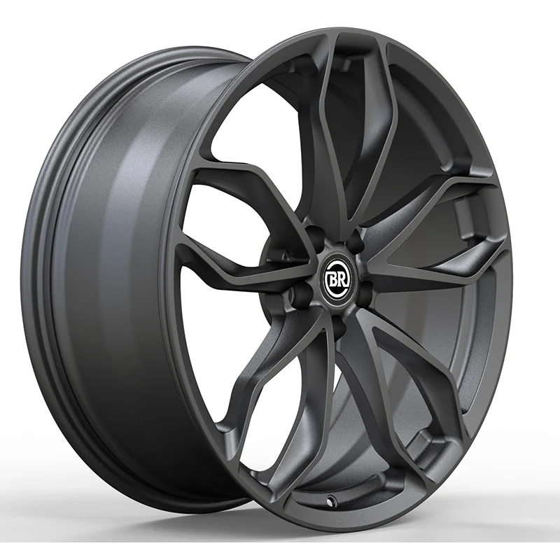 Borui Customized 19-22 Inch Forged Aluminum Wheel Rims 5x114.3 Multi-Spoke Dark Gray 3D Design Fit For Mercedes Alloy