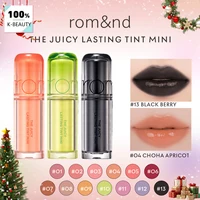 Rom&nd THE JUICY LASTING TINT MINI, textura brillante jugosa, ligero no pegajoso, diseño portátil, glamour, K-Beauty, maquillaje coreano