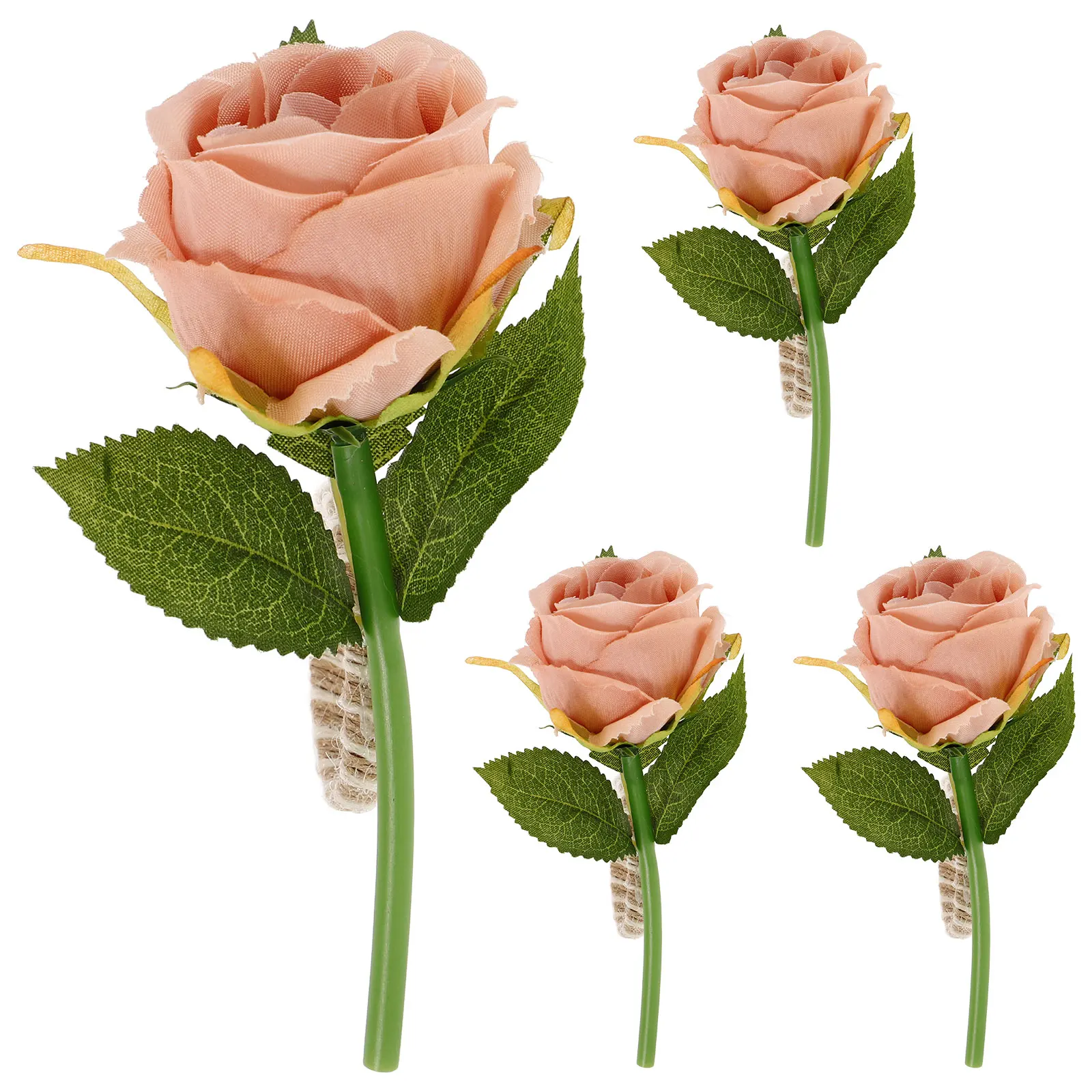 

4Pcs Chic Napkin Rings Delicate Faux Flower Serviette Buckles for Dining Table Decor Home Holiday Party Wedding Use