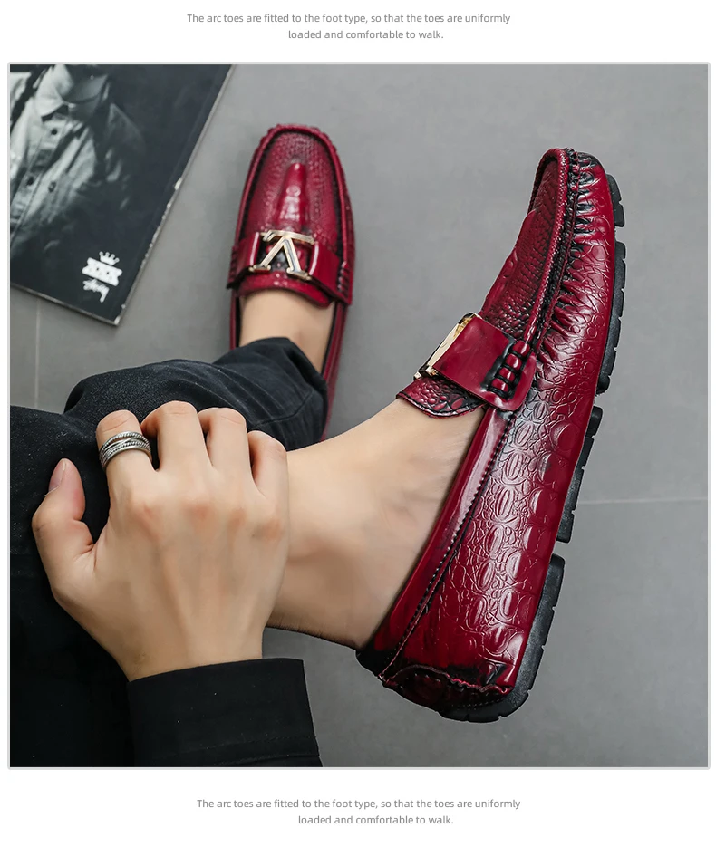 Neue Marken-Herrenschuhe, hochwertige Freizeitschuhe, Slipper, Business-Schuhe, bequeme Fahrschuhe, Zapatos De Hombre – Detail 4