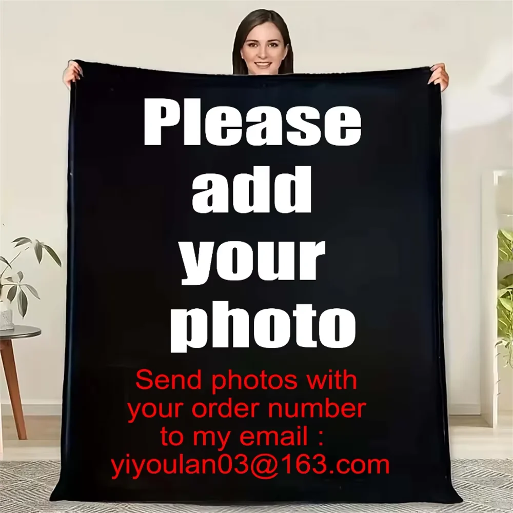 Personalized Photo Blanket Customized Print on Demand Dropshipping Warm Throw Blankets for Boyfriend Girl