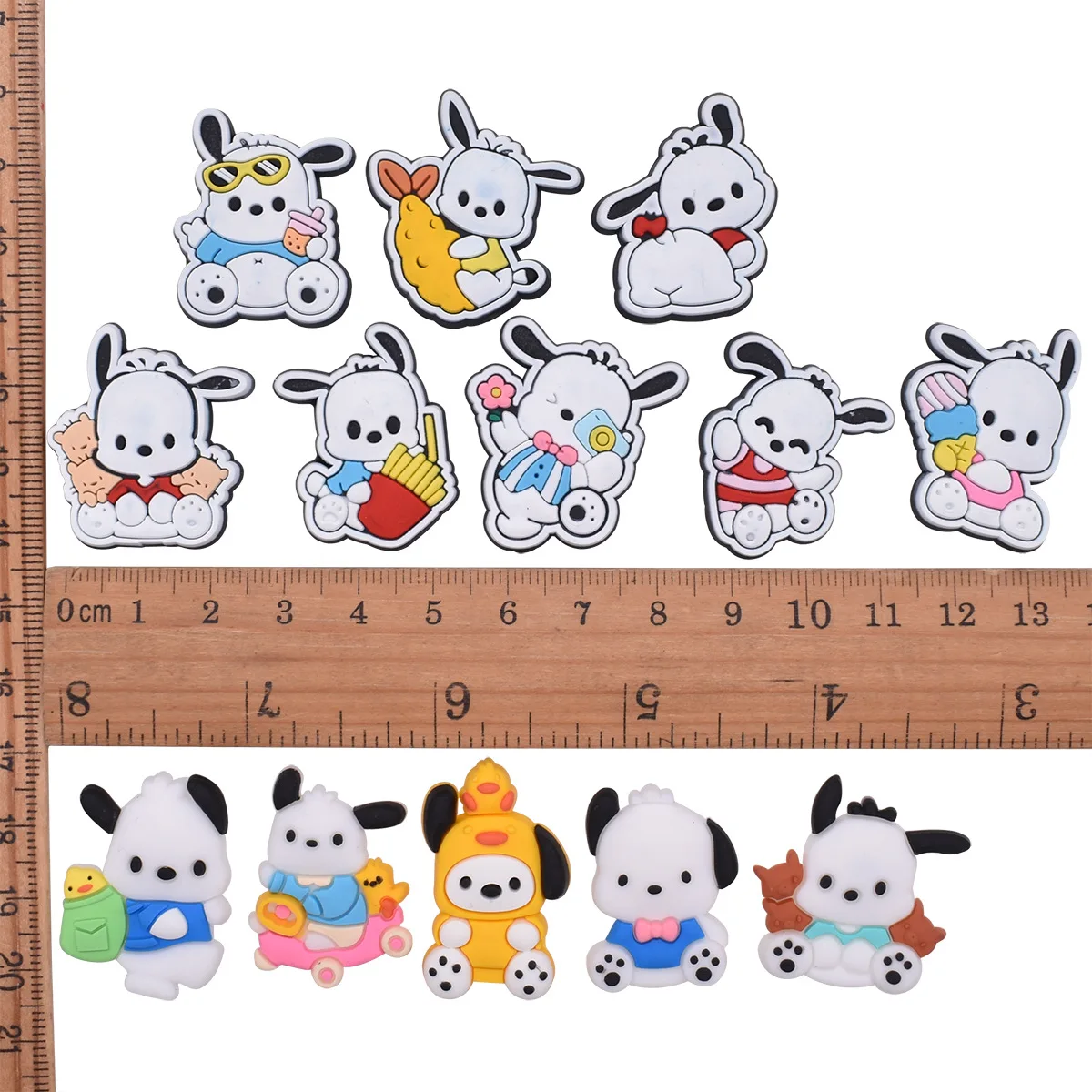 1-12pcs Cute puppy Cartoon Shoes Charms Accessories Fit Clog Backapck Wristbands Shoe Decorate Buckle Kids Gift