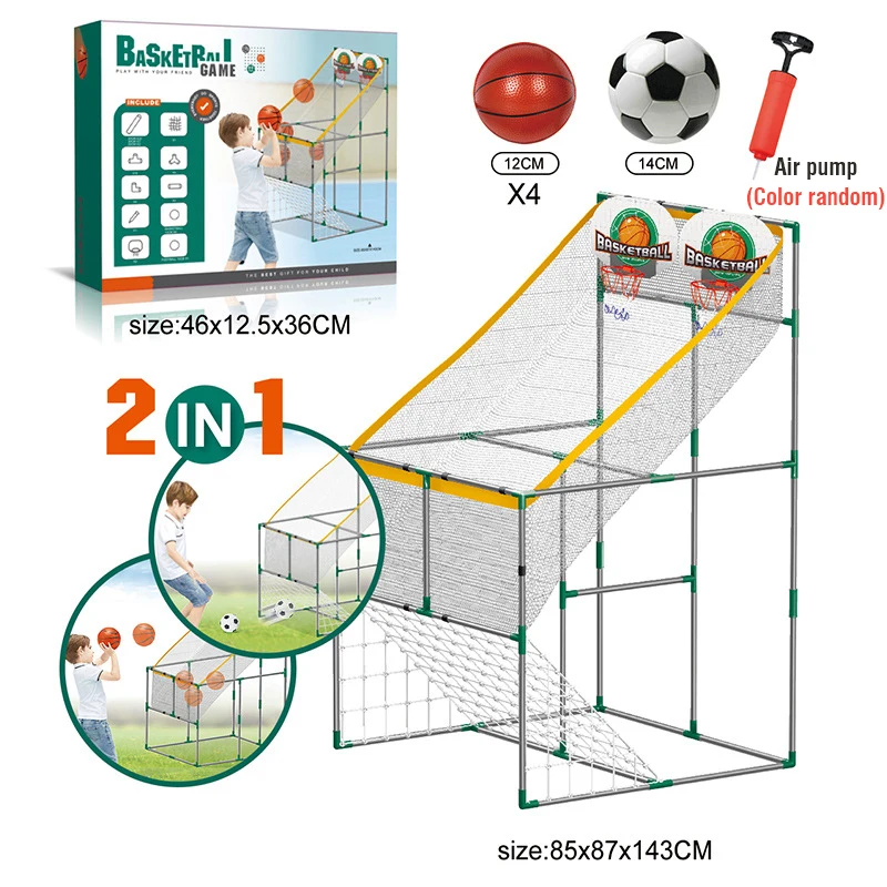 Tablero de baloncesto para niños, máquina de tiro, juego de aro de baloncesto Arcade para el hogar, bomba de altura ajustable, pelota, juguete de entrenamiento interior para niño