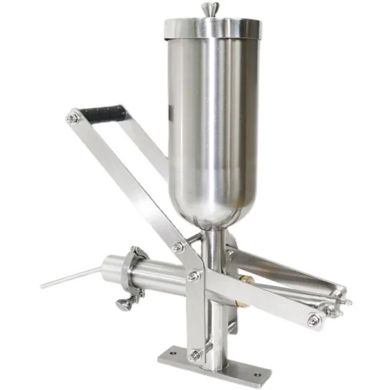 Stainless Steel Cream Filler Dispenser Manual 5L Churros Bread Puff Jam Cream Filling Machine With 3 Nozzles