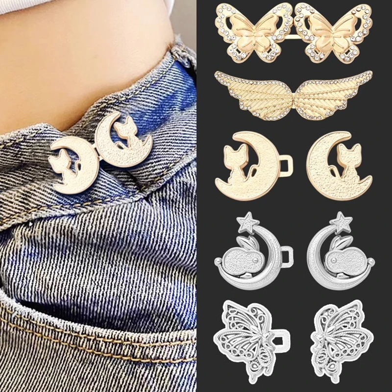 Jeans Waist Snaps Button Waist Tightening Tool No Sewing Waist Adjustment Modification Fixed Button Set Chinese Knot Button