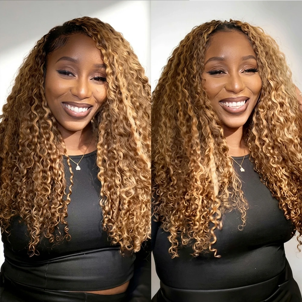 Highlight Burmese Curly Feather Crochet Human Hair Pre Looped 100% Raw Human Hair Crochet Hair Miracle Knots Crochet Human Hair S8ca892ac0a36489e866cc865ba448b11K