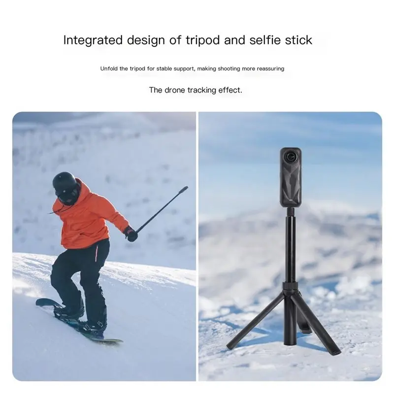 Tripod For Insta 360 Selfie Stick 31.5-129CM Adjustable Length Control For DJI/Gopro 11/10/9 Action Cameras Lengthcontrol-Y41A