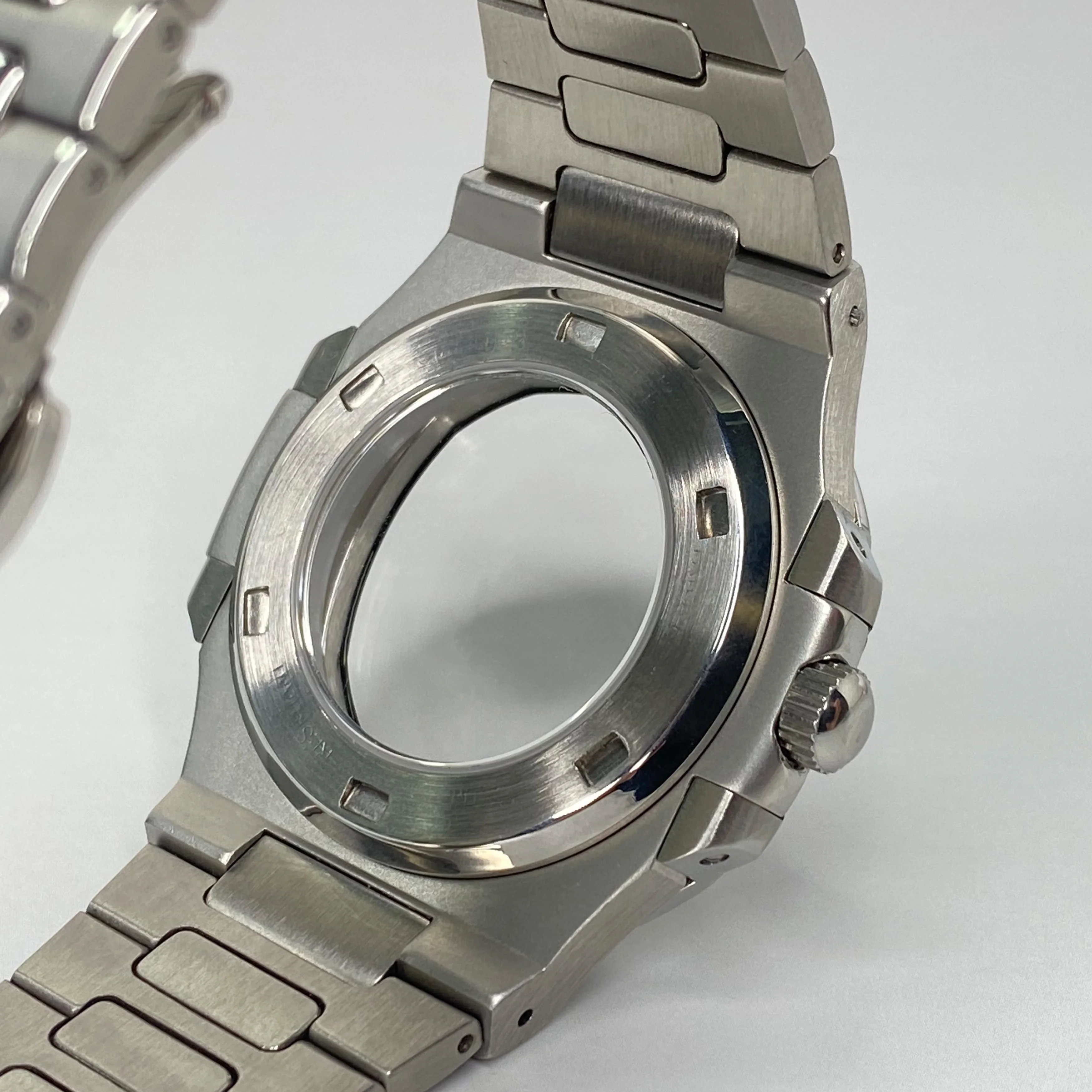 43mm Square NH35 Watch Case Nautilus Style Sapphire Crystal Compatible with NH35 NH36 movement 30.5mm Dial parts