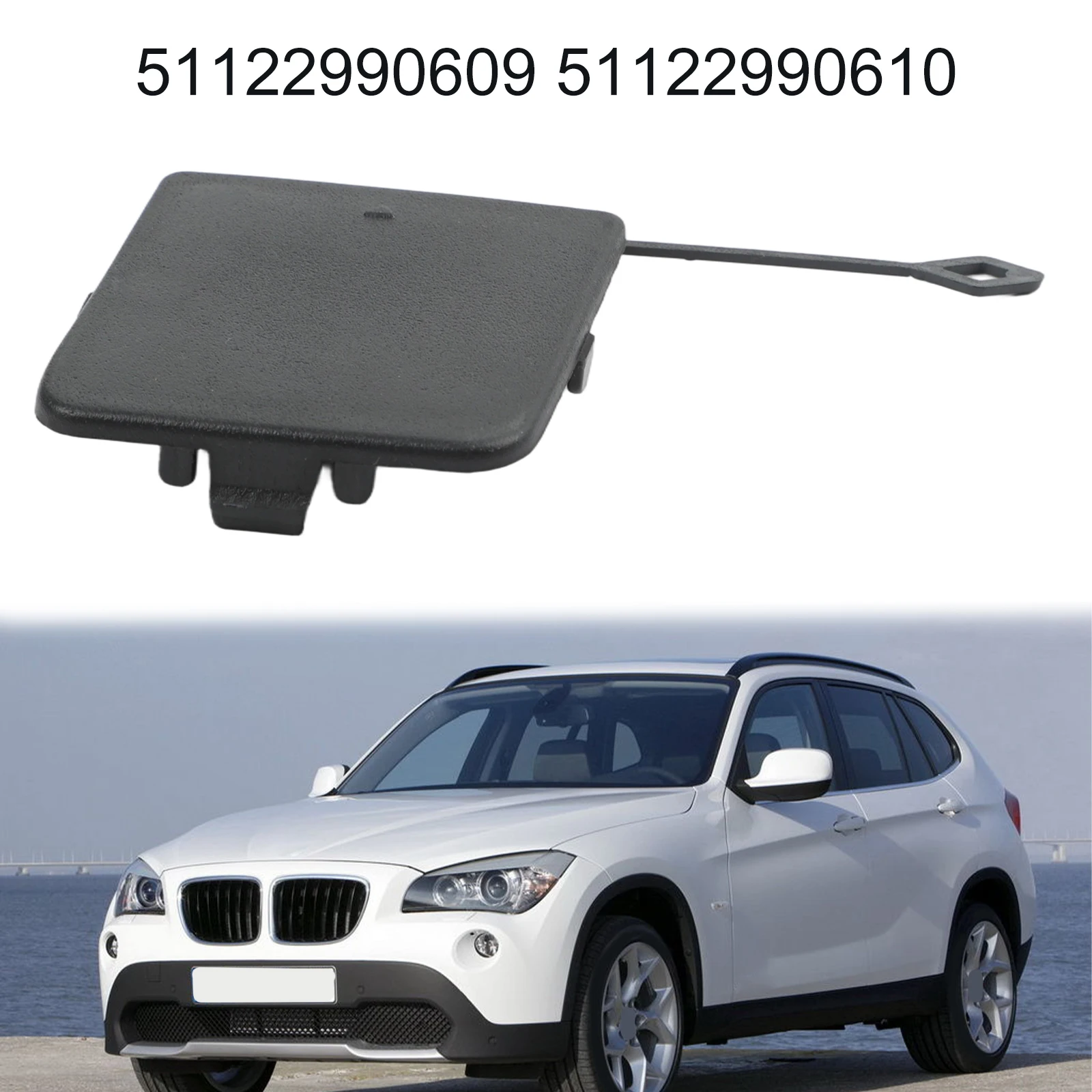 E84 Tow Hook Tow Hook Cover Left Side Part Non-Deformation OEM Number 51122990609 OEM Number 51122990610 For X1