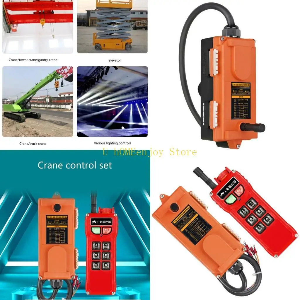 B0KF 2Pcs Wireless Remote Control 380V Winch Remote Controller Industrial Controller
